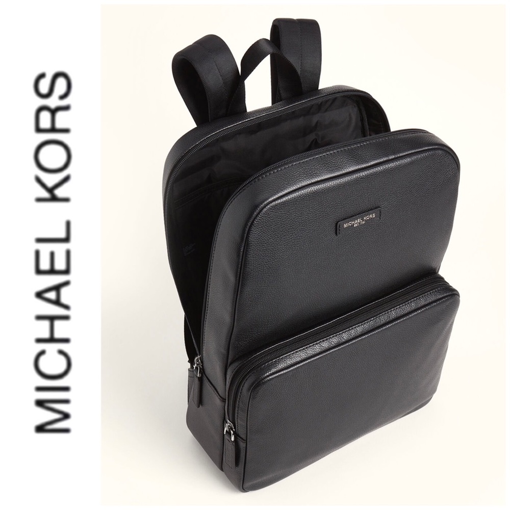 NWT authentic MK genuine leather backpack black - Picture 5 of 6